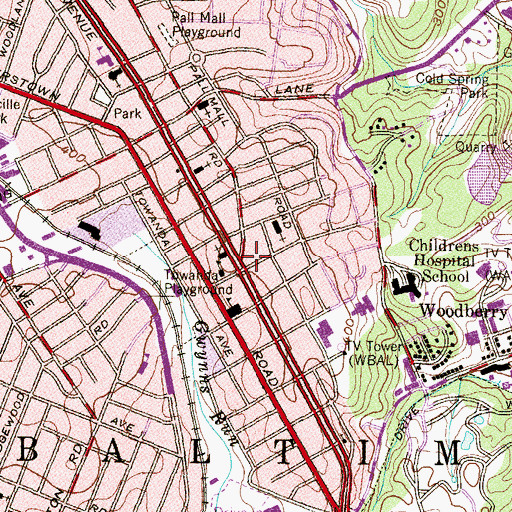 Topographic Map of Miracle Deliverance Center, MD