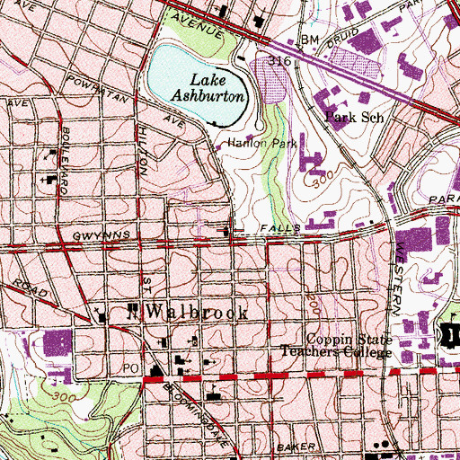 Topographic Map of Mount Ararat Baptist Church, MD