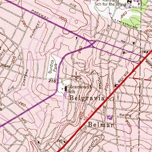 Topographic Map of New Hope Baptist Church, MD