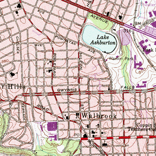 Topographic Map of New Rehoboth Baptist Church, MD
