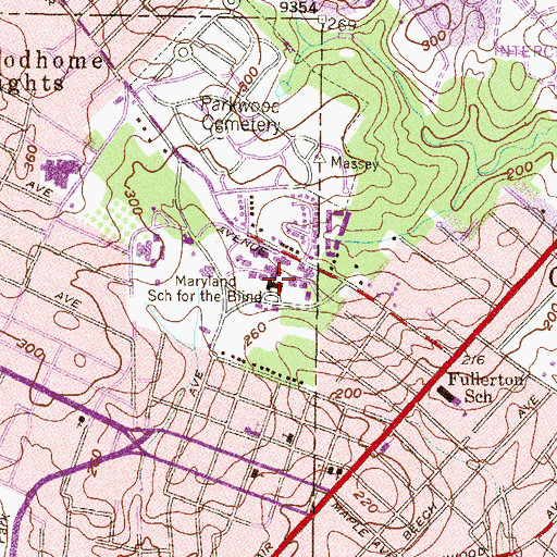 Topographic Map of Newcomer Hall, MD