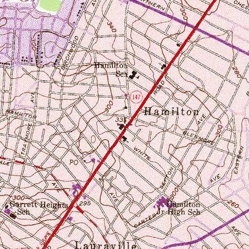 Topographic Map of Open Bible Gospel Tabernacle, MD