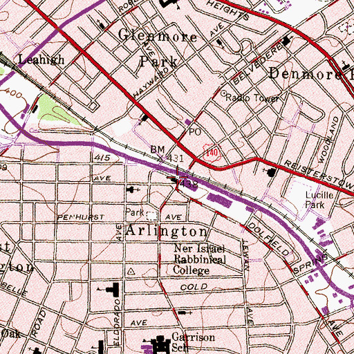 Topographic Map of Our Saviour Evangelical Lutheran Church, MD