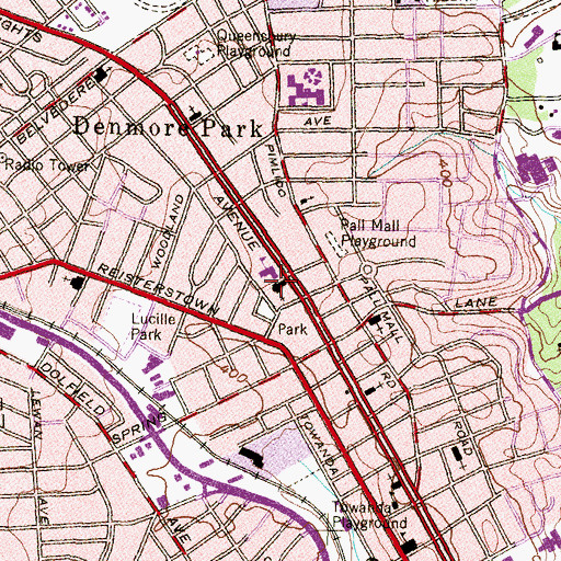 Topographic Map of Saint Ambrose Roman Catholic Church, MD