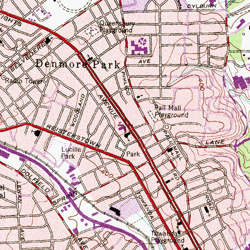 Topographic Map of Saint Ambrose School, MD