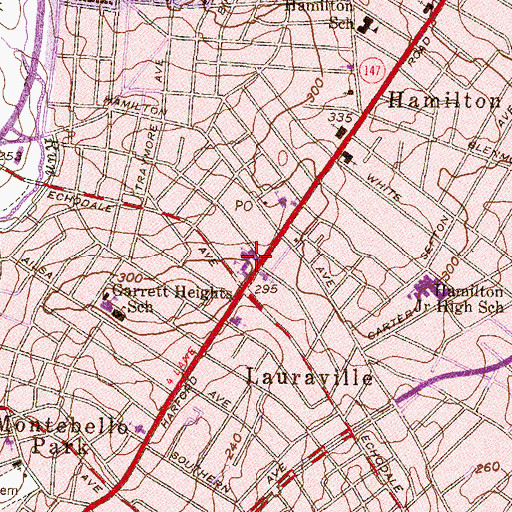 Topographic Map of Saint Dominics Roman Catholic Church, MD