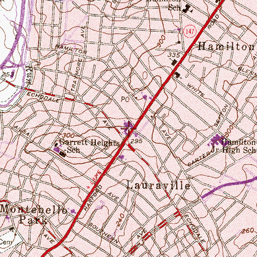 Topographic Map of Saint Dominics School (historical), MD