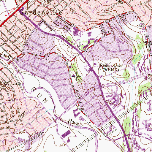 Topographic Map of School of the Most Precious Blood, MD