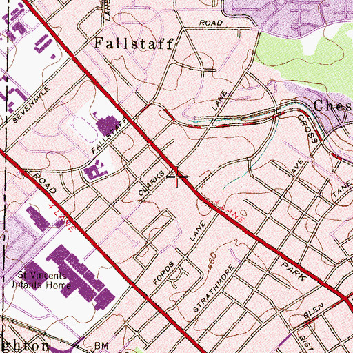 Topographic Map of Shaarei Zion Religious Center, MD