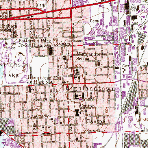 Topographic Map of Southeast Post Office, MD