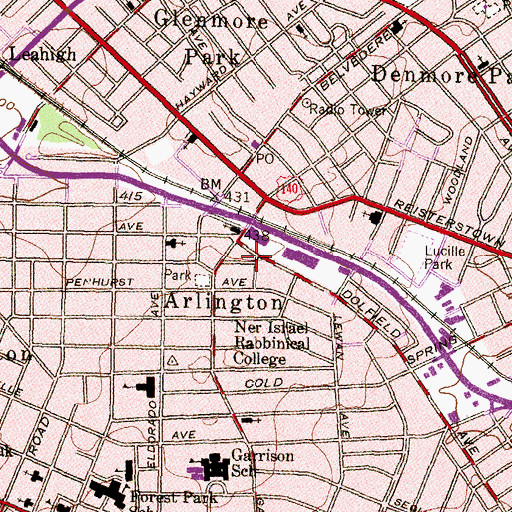 Topographic Map of Sweet Hope Free Baptist Church, MD