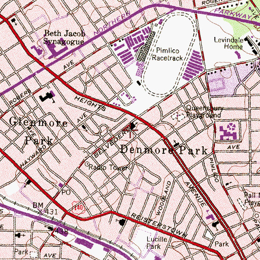 Topographic Map of The Maryland Church of God in Christ, MD