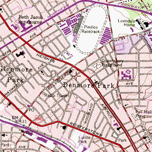 Topographic Map of The Maryland Church of God in Christ School, MD