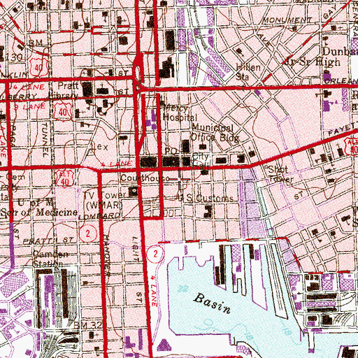 Topographic Map of Tower Building, MD