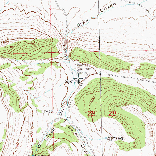 Topographic Map of Ramsey Summer Camp, CO