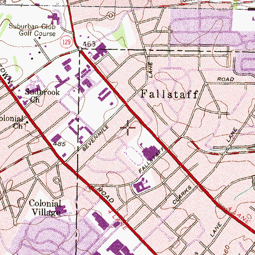 Topographic Map of Zera Israel Synagogue, MD