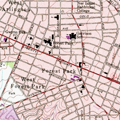 Topographic Map of Zion Tabernacle, MD