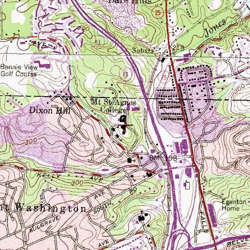 Topographic Map of Ackerson Hall, MD