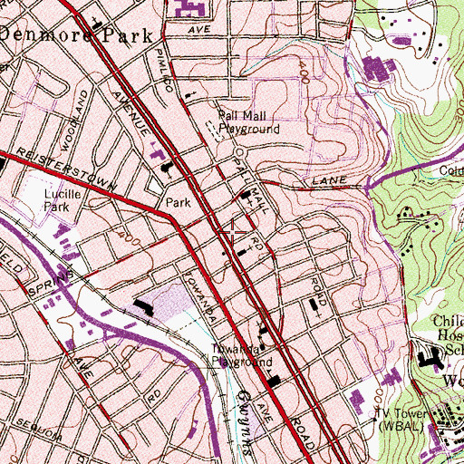 Topographic Map of Christian Baptist Church, MD