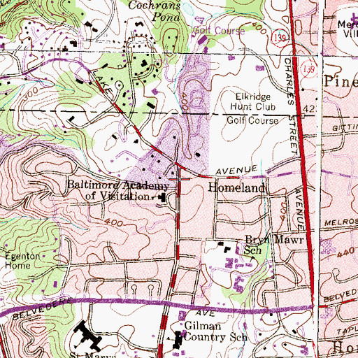 Topographic Map of First Christian Church, MD