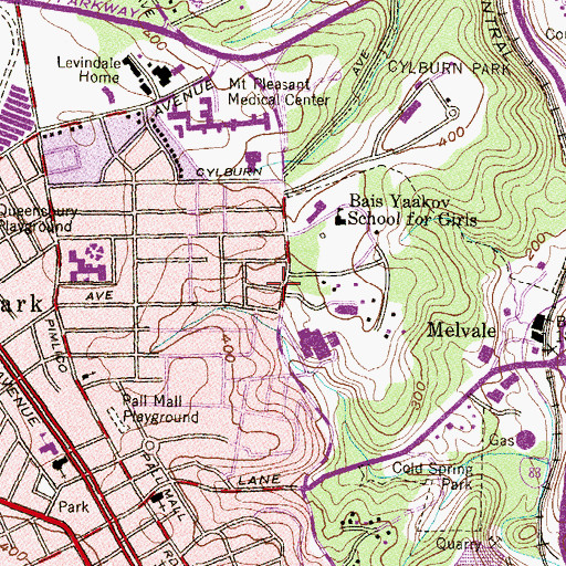 Topographic Map of Grace United Presbyterian Church, MD