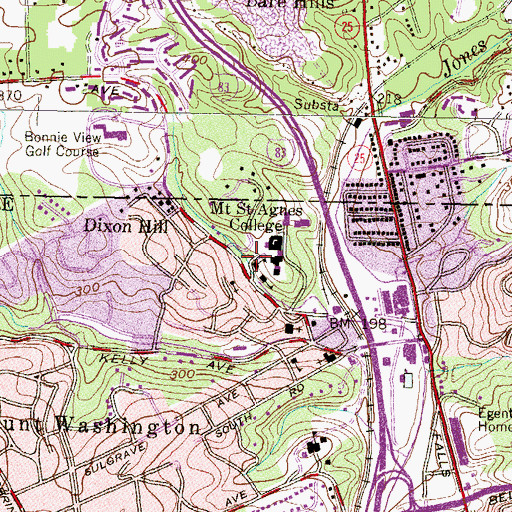 Topographic Map of Lourdes Hall, MD