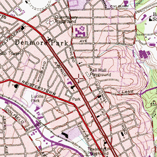 Topographic Map of Mount Sinai Home for Convalescents, MD