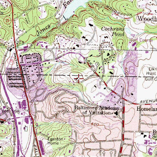 Topographic Map of Saint Joseph Manor, MD