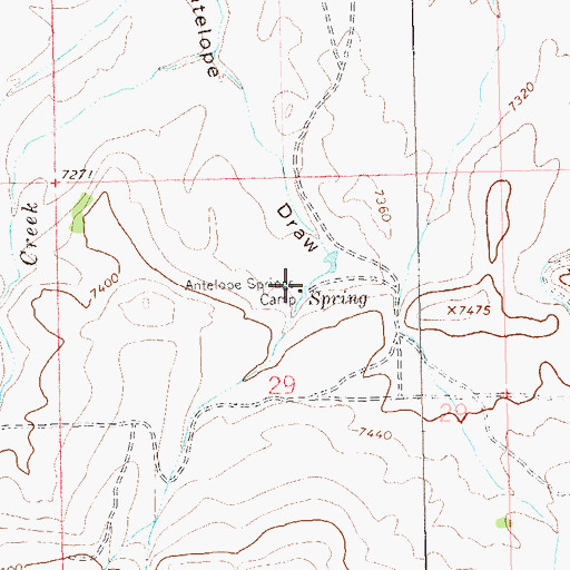 Topographic Map of Antelope Springs Camp, CO