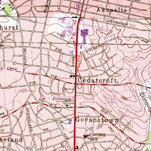Topographic Map of Chapel of the Nativity, MD