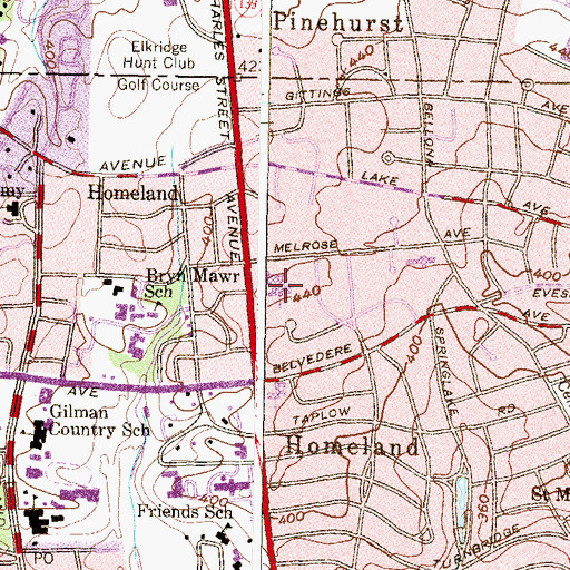 Topographic Map of Church of the Redeemer, MD