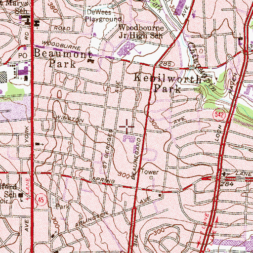 Topographic Map of Kingdom Hall of Jehovahs Witnesses, MD