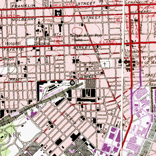 Topographic Map of Mount Clare, MD