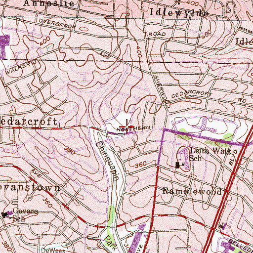 Topographic Map of Northside Baptist Church, MD