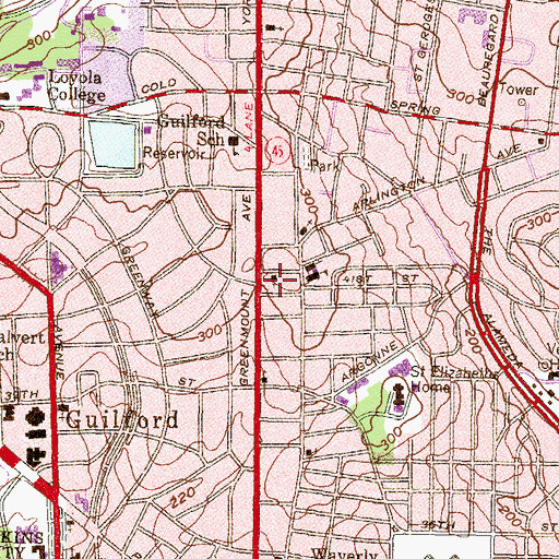 Topographic Map of Boundary Avenue Methodist Episcopal Church (historical), MD
