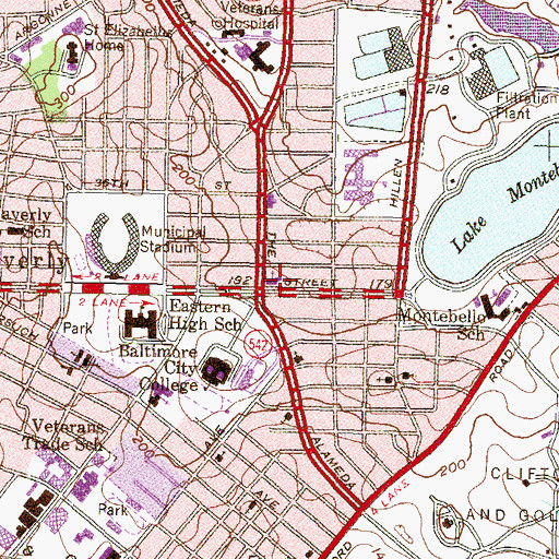 Topographic Map of Church of Our Saviour, MD
