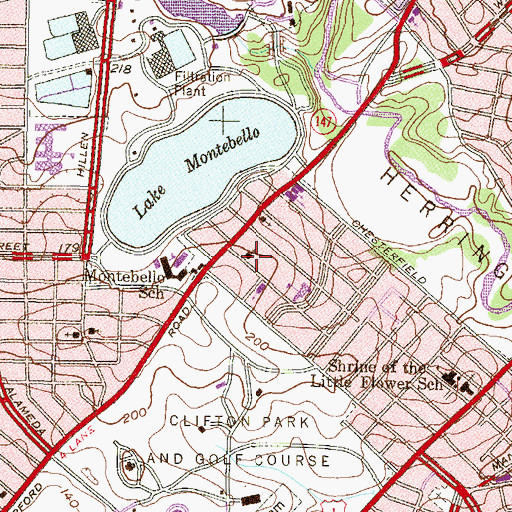 Topographic Map of Eutaw United Methodist Church, MD