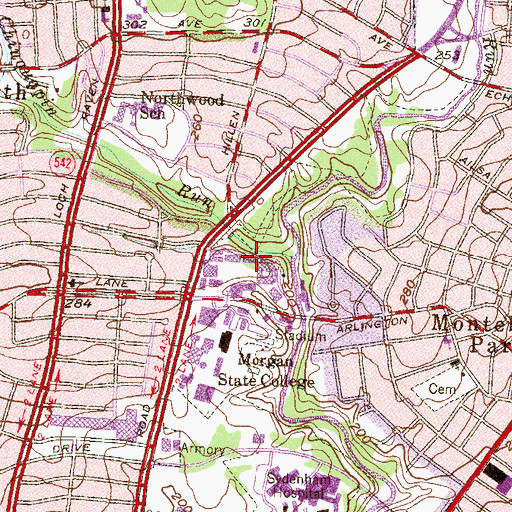 Topographic Map of Soper Library, MD