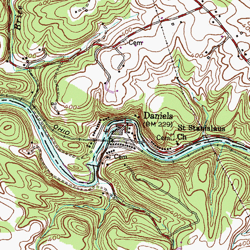 Topographic Map of Alberton (historical), MD