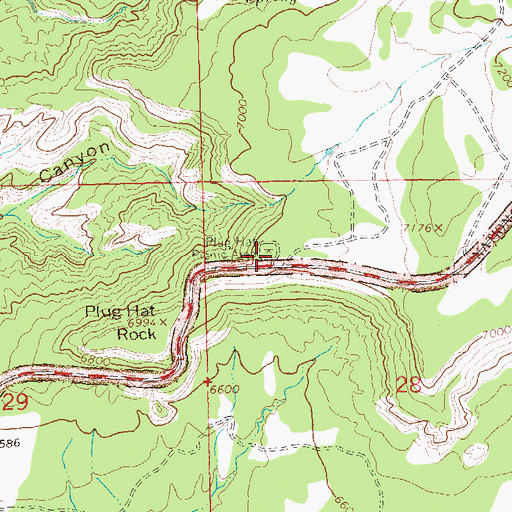 Topographic Map of Plug Hat Picnic Area, CO