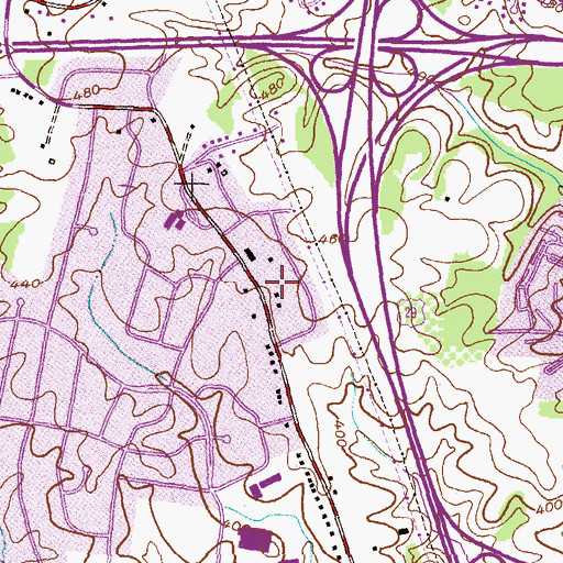 Topographic Map of Brinkleigh Manor, MD