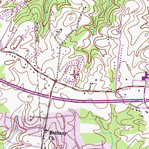 Topographic Map of Chamberlea, MD