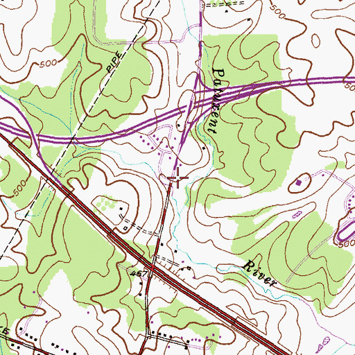 Topographic Map of Chapelgate Presbyterian Church, MD