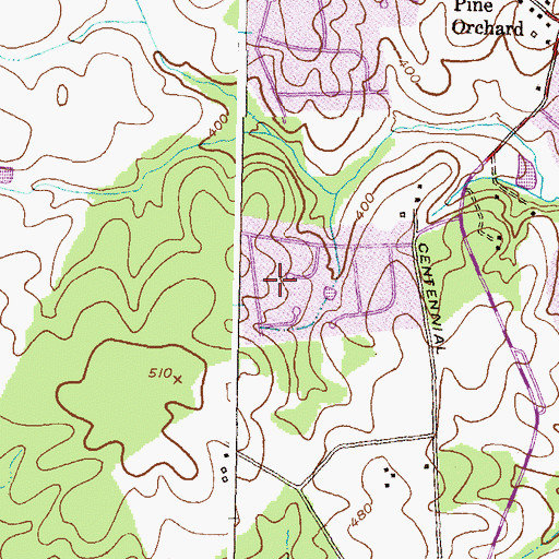Topographic Map of Chateau Ridge, MD