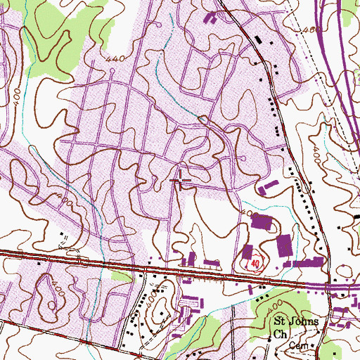 Topographic Map of Chatham, MD