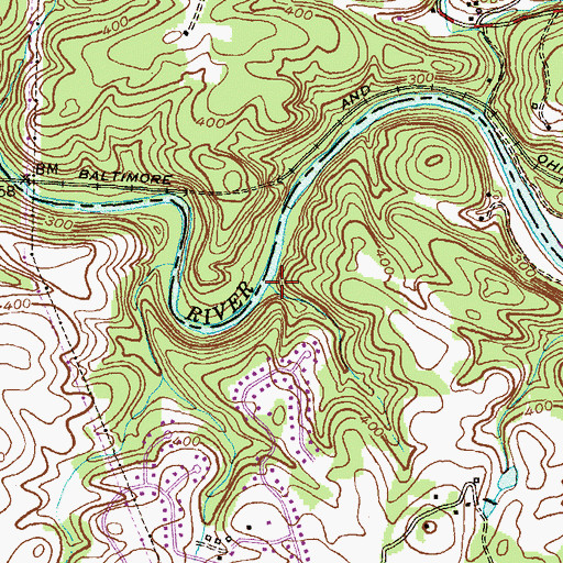 Topographic Map of Dorseys Run (historical), MD
