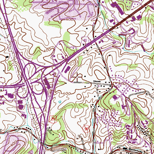 Topographic Map of Ellicott City Post Office, MD