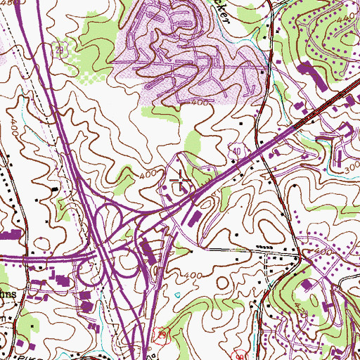 Topographic Map of Howard County Executive Center, MD