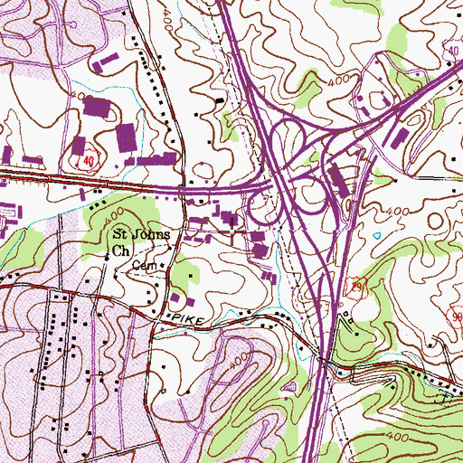 Topographic Map of Howard County Medical Center, MD