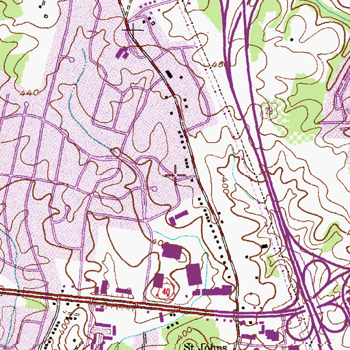 Topographic Map of Howard Heights, MD